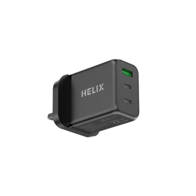 HELIX POWERPRO-65 PD USB-C+QC 65W WALL CHARGER BLK